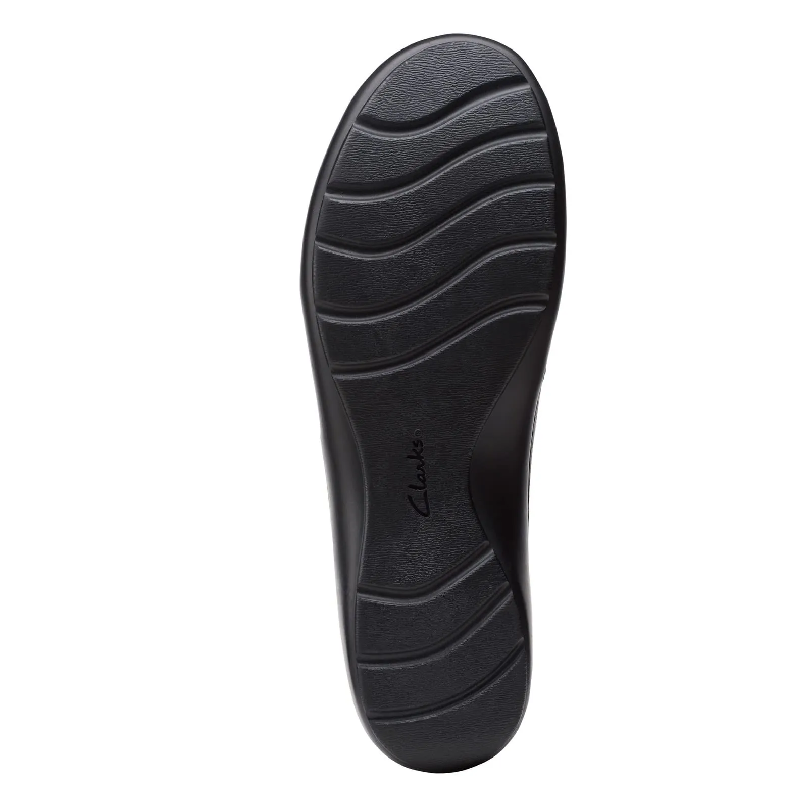 Clarks Women's Cora Poppy Loafer, Black Tumbled, 10 Wide
