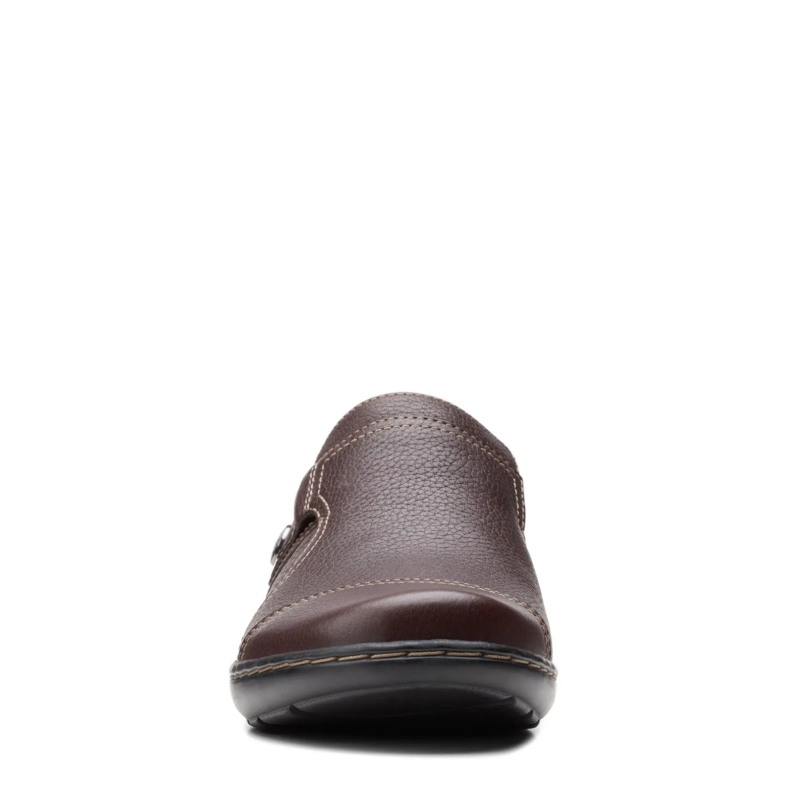 Clarks Women's Cora Poppy Loafer, Dark Brown Tumbled, 8.5