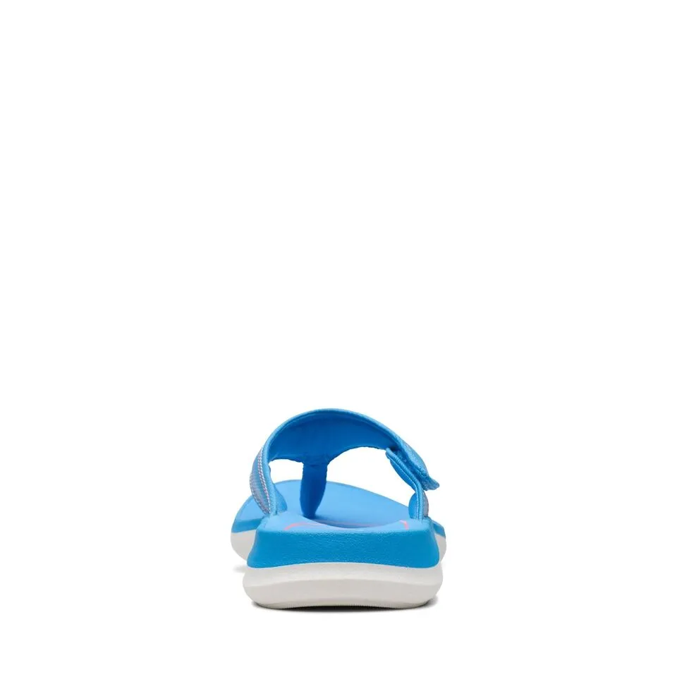 Clarks Women's Glide Post H Bright Blue | Metallic