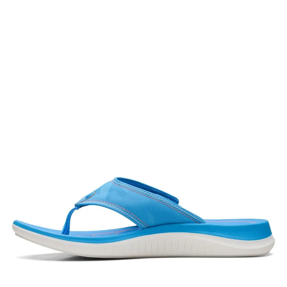Clarks Women's Glide Post H Bright Blue | Metallic