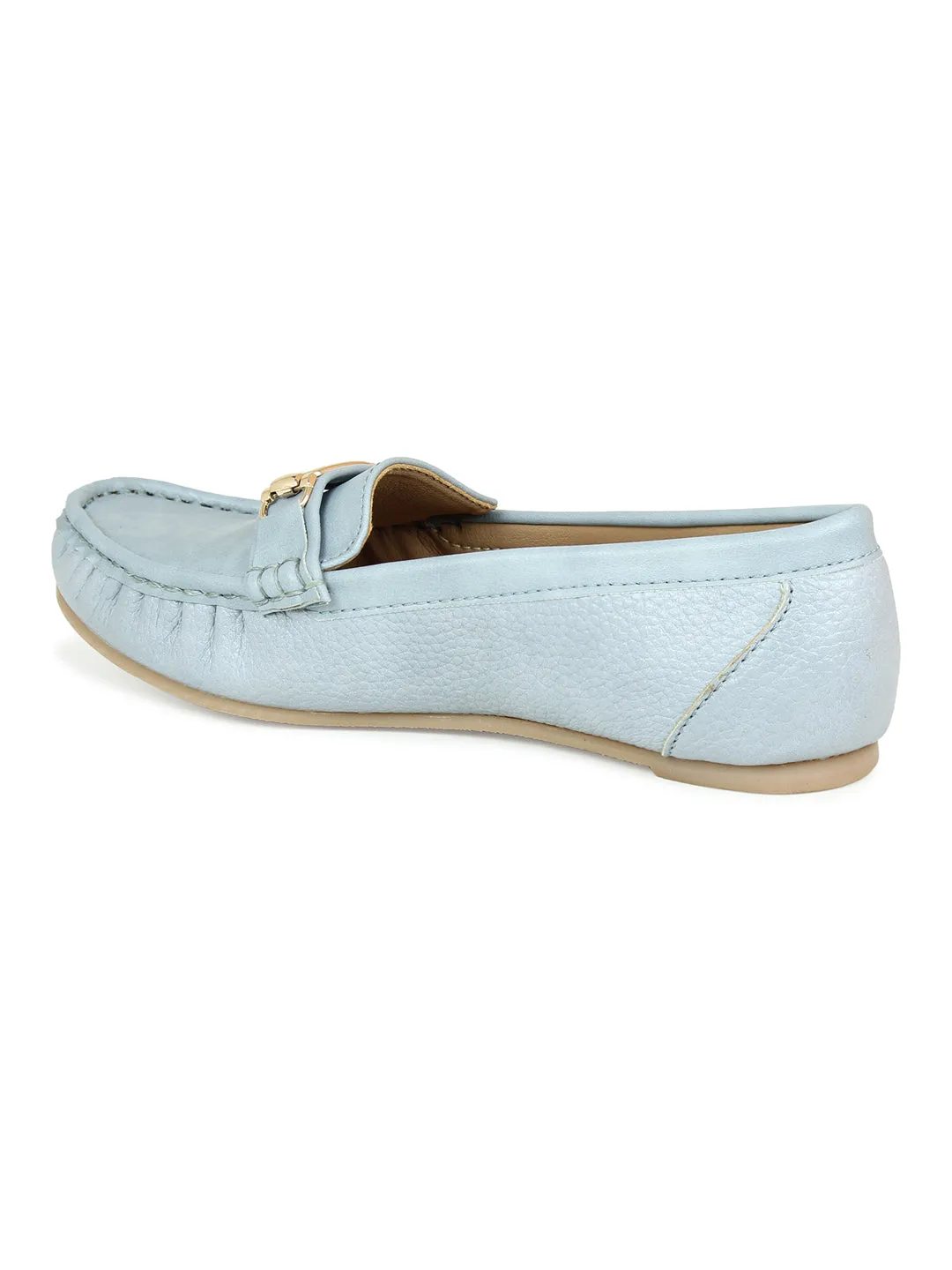 Classic Mocassins With Golden Saddle Trim