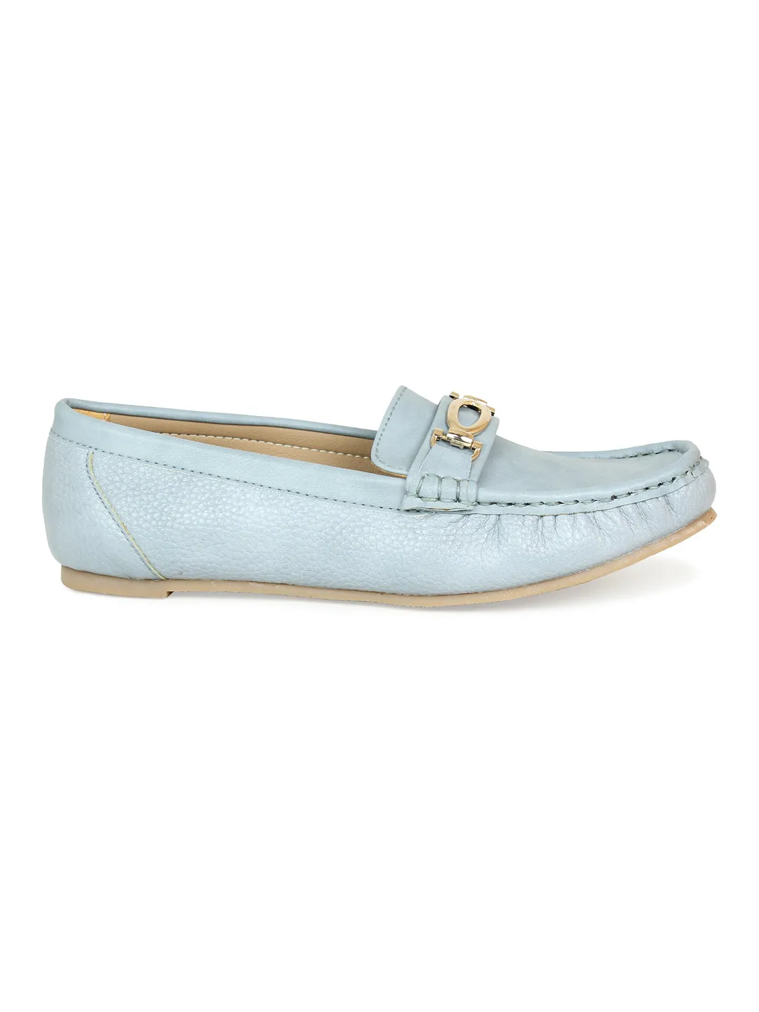 Classic Mocassins With Golden Saddle Trim