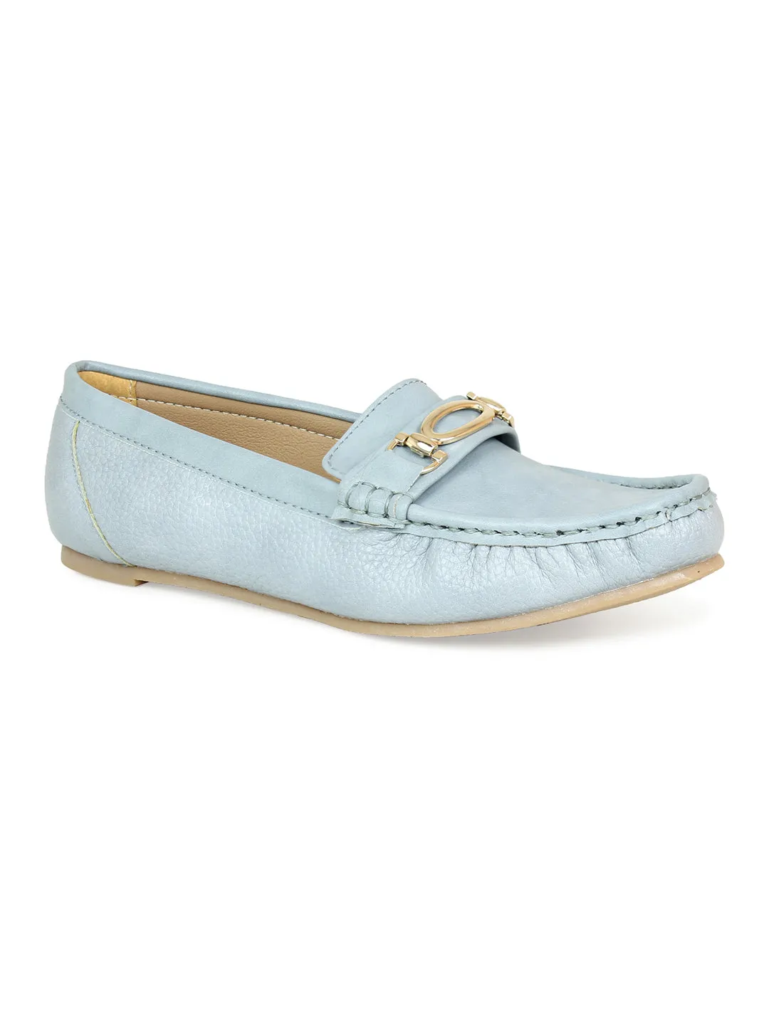 Classic Mocassins With Golden Saddle Trim