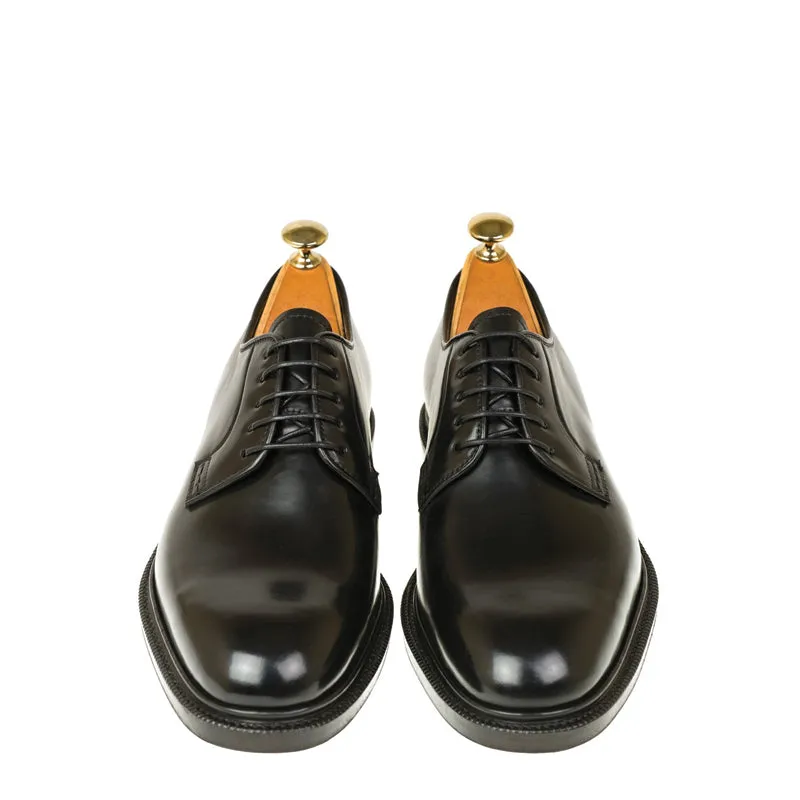 Classic Polished Leather Plain Derby Shoes