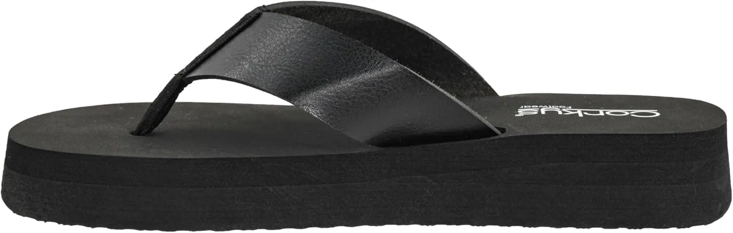 Corkys Footwear Womens Just Add Water Flip Flops - Featuring A Comfortable and Cushioned EVA Insole, A Vegan Leather Thong Strap - Casual And Comfortable