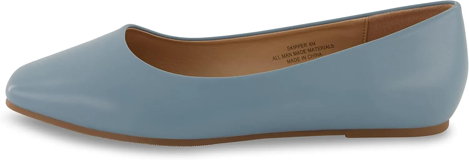 CUSHIONAIRE Women's Skipper Flat with  Memory Foam, Wide Widths Available