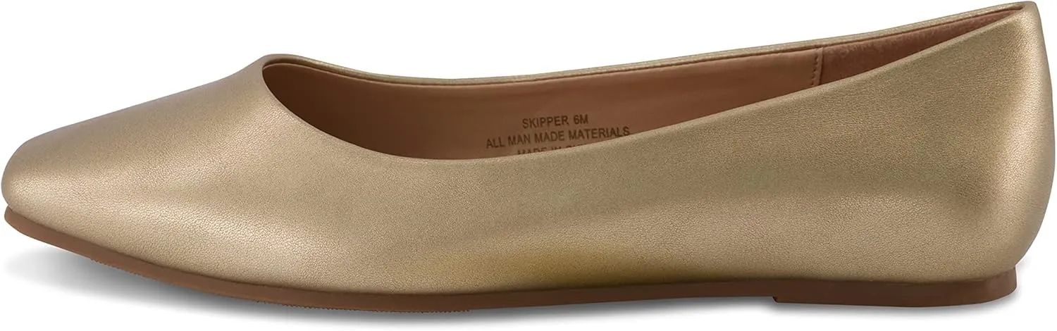 CUSHIONAIRE Women's Skipper Flat with  Memory Foam, Wide Widths Available