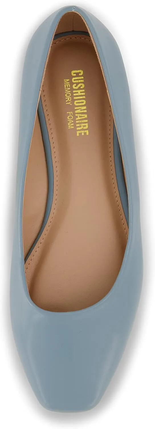 CUSHIONAIRE Women's Skipper Flat with  Memory Foam, Wide Widths Available