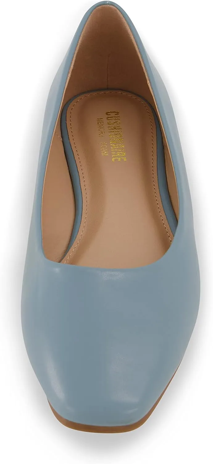 CUSHIONAIRE Women's Skipper Flat with  Memory Foam, Wide Widths Available