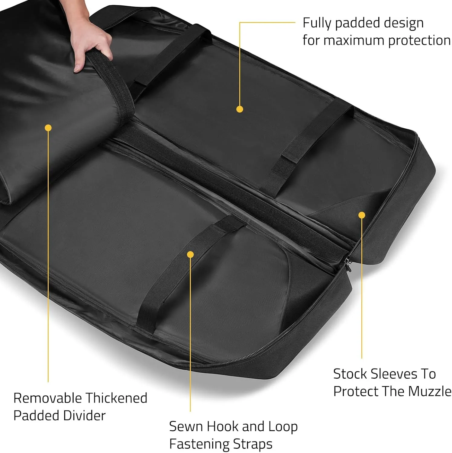 CVLIFE 30" 36" Soft Rifle Case Tactical Double Long Gun Bag, Rifle Bag Gun Case with Lockable Zipper and Adjustable Shoulder Strap for Outdoor Hunting Shooting Range