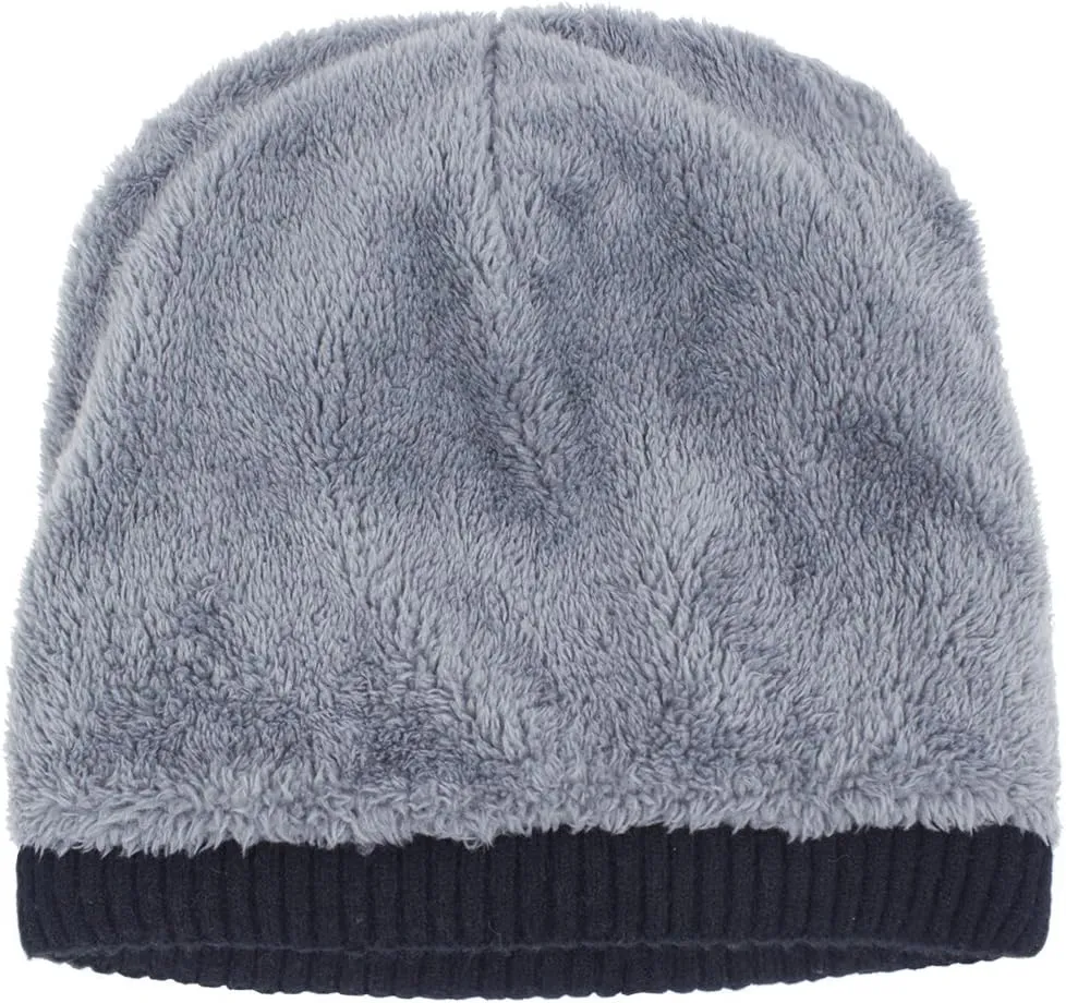 Dahlia Men's Skullies & Beanies - Wool, Knit Winter Hat, Fleece Lined,