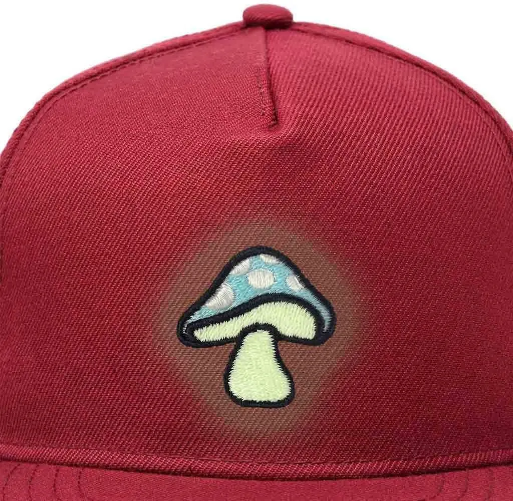 DALIX Mushroom Embroidered Glow in The Dark Hat Snapback Hat Baseball Cap Men