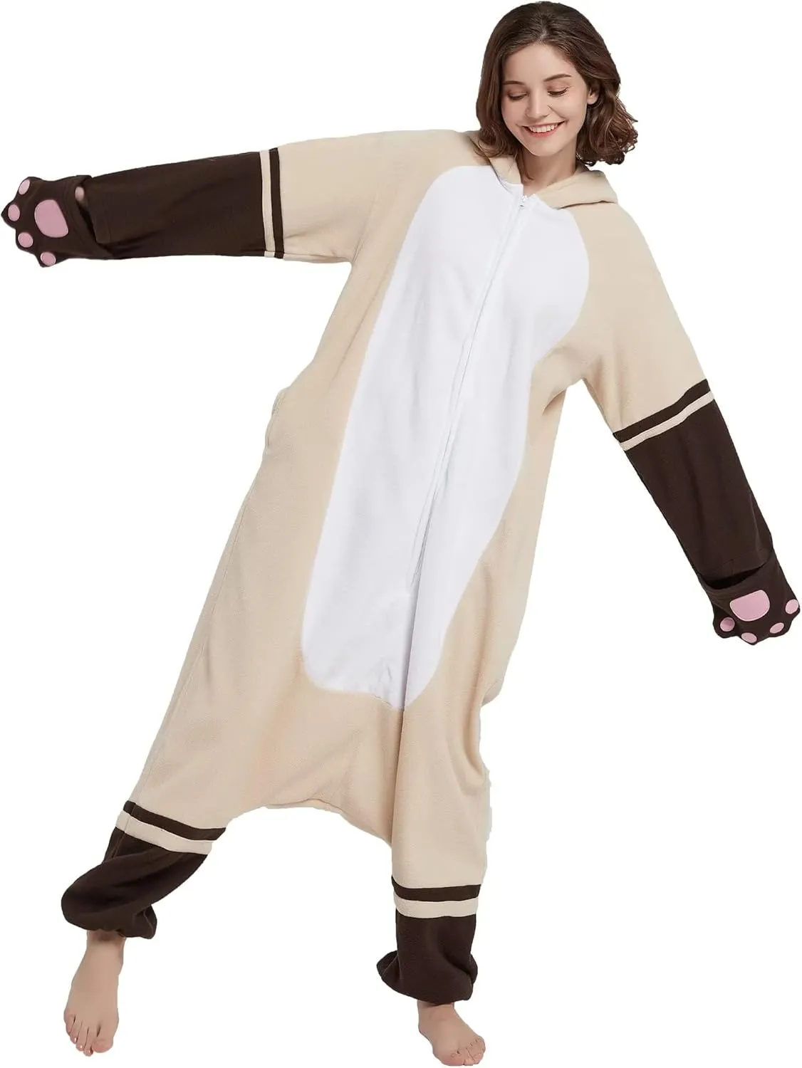 DarkCom Siamese Onesie Halloween Costume One Piece Unisex Adult Pajamas Women Men Sleepwear Christmas Pajamas