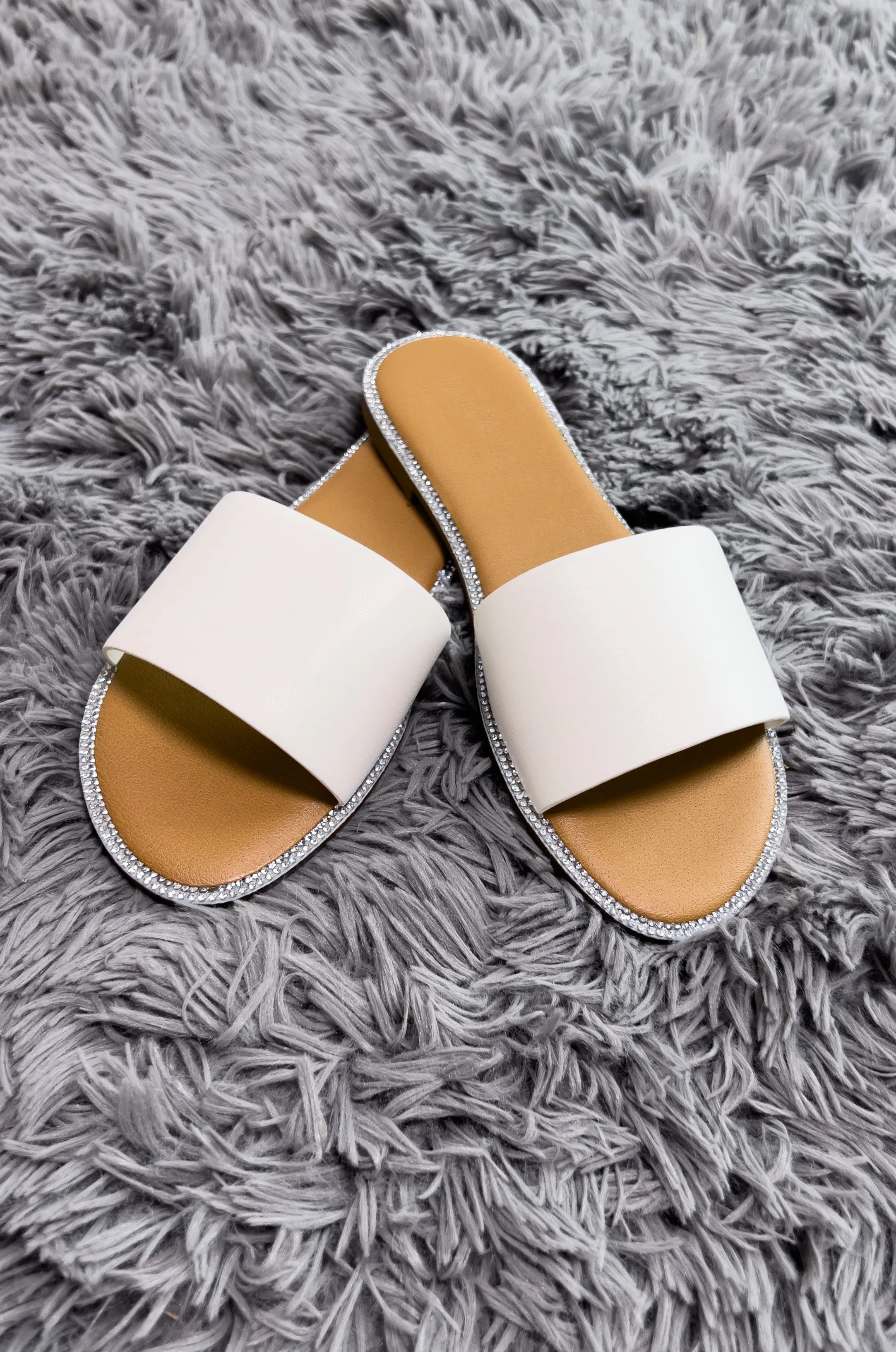 Dazzle - Glitter Detailing Flat Sandals
