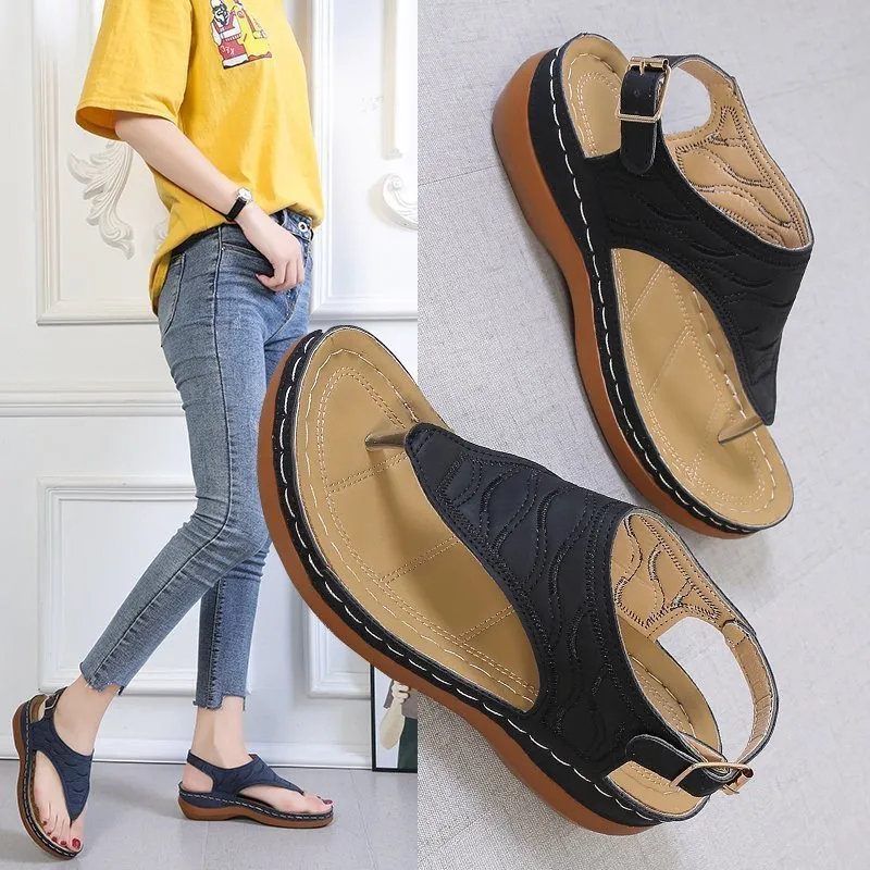 Deborah – Women's Wedge Heel Flip Flop Sandals