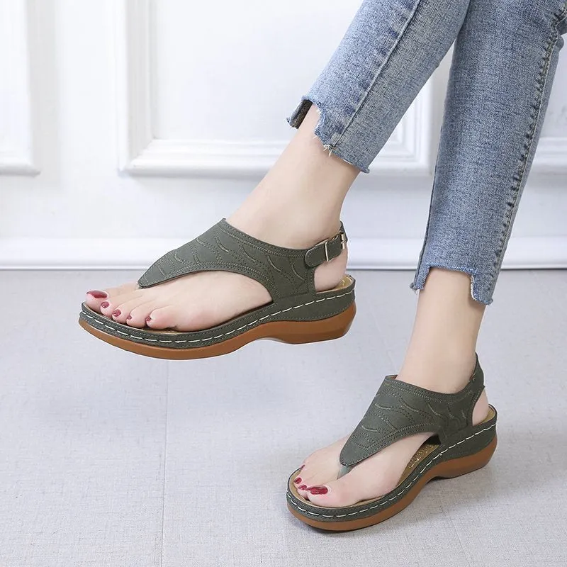 Deborah – Women's Wedge Heel Flip Flop Sandals