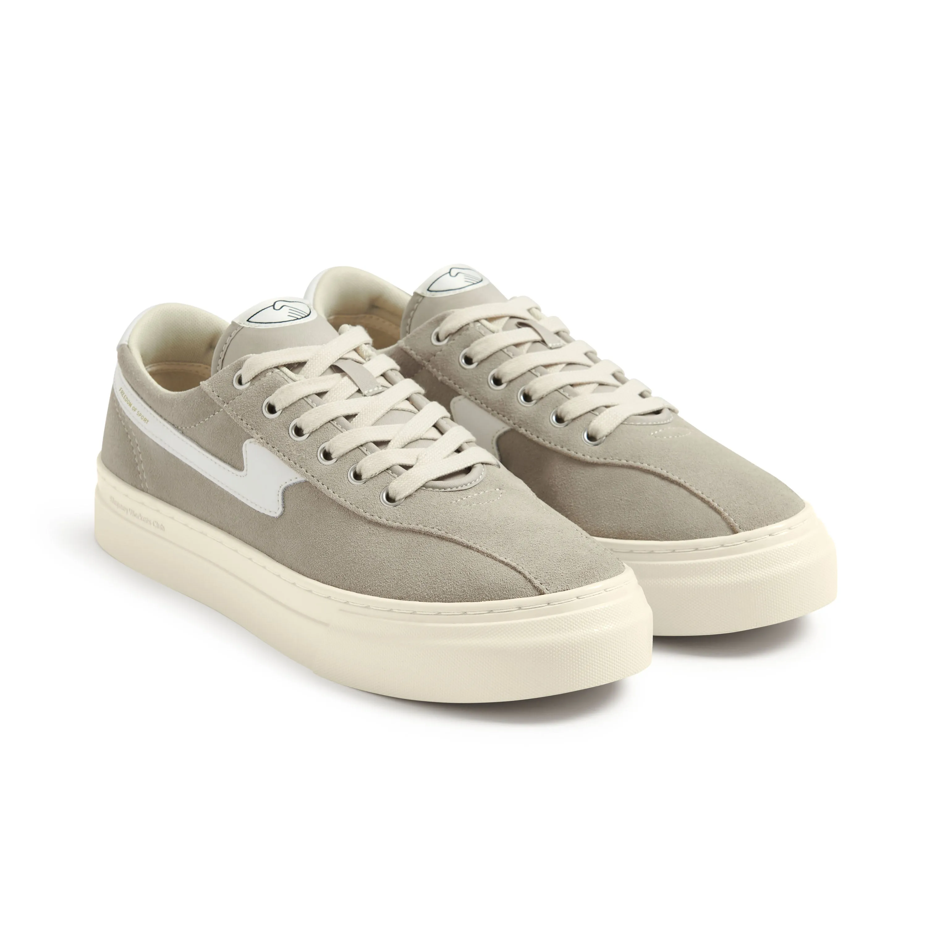 DELLOW S-STRIKE CUP SUEDE LIGHT GREY-WHITE