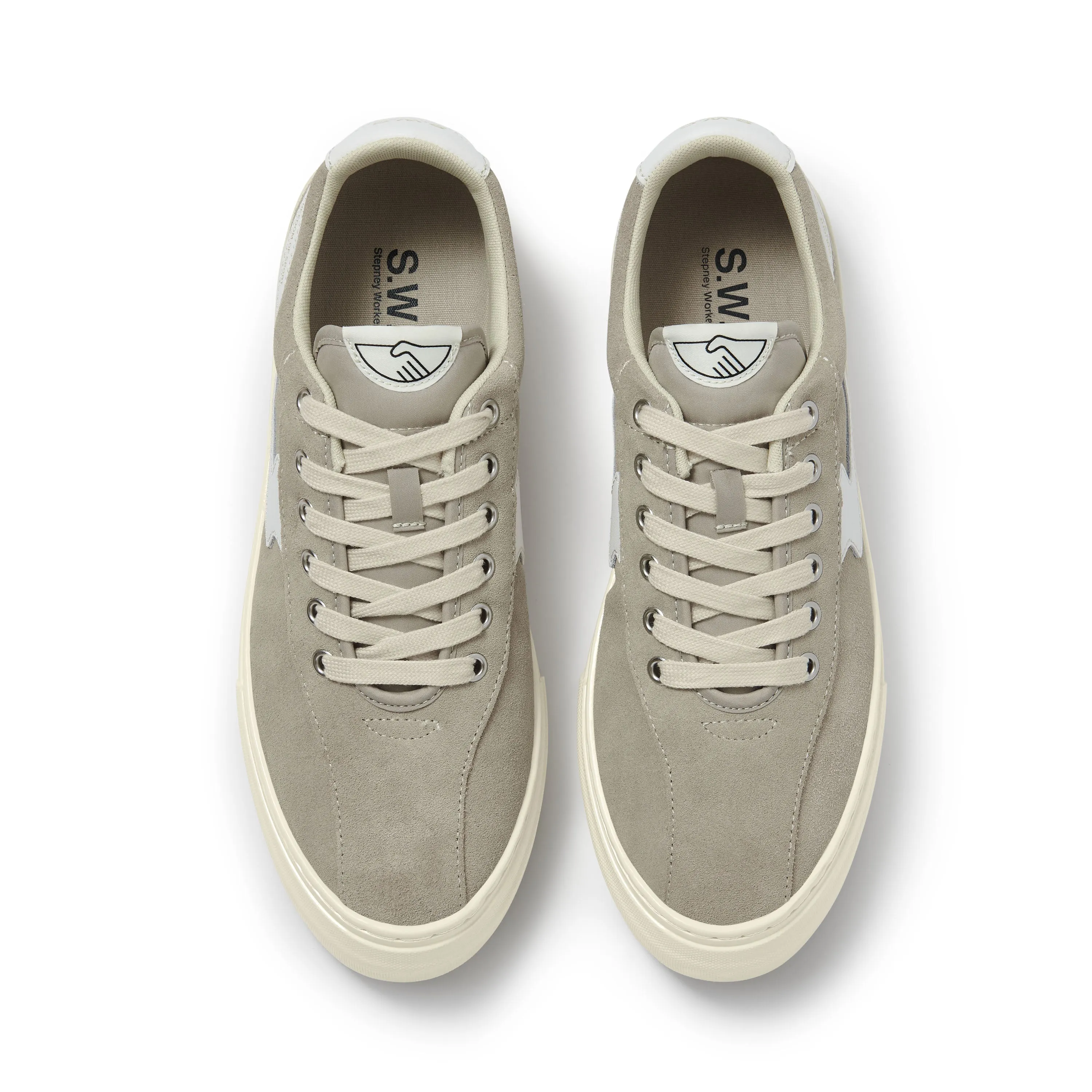 DELLOW S-STRIKE CUP SUEDE LIGHT GREY-WHITE