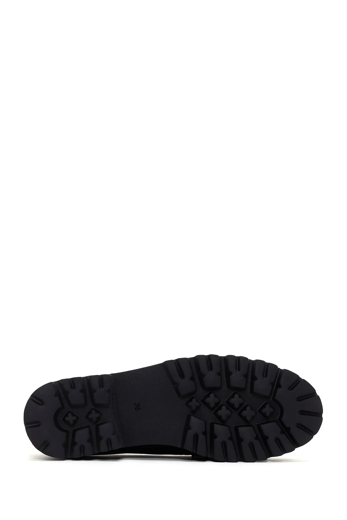 Derimod Gritti Kadın Siyah Deri Maskülen Loafer