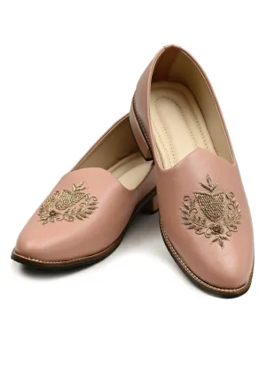 Designer Leather Zardozi Embroidery Shoes