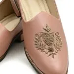 Designer Leather Zardozi Embroidery Shoes