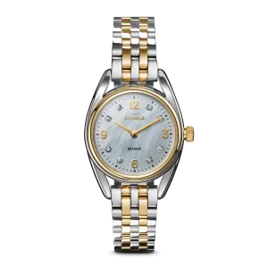 Diamond Derby Watch - White Mother of Pearl