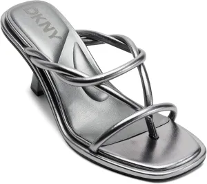 DKNY Women's Rabun Strappy Flip Flop Heeled Sandal
