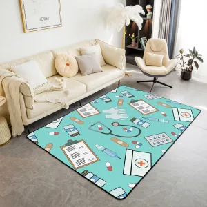 Doctor Nurse Gift Area Rug 3x5 Gifts Idea for Dentists Doctors Rug for Bedroom Living Room Fashion Mint Green Carpet Non Slip Doctor Gift Floor Mat Decorative Accent Rug Non Shedding