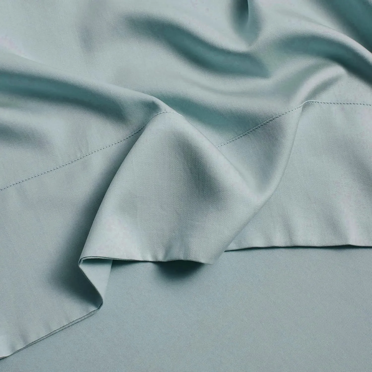 DOZ Flat Sheet, 100% Viscose derived from Bamboo, Organically Grown, Buttery Soft, Cooling Sheets, High GSM, 1 Top Sheet Only (Teal, Full/Queen)