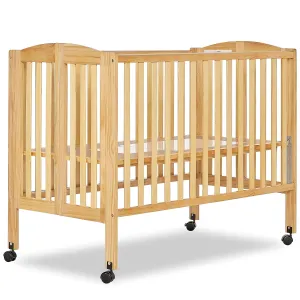 Dream On Me, Full Size 2-in-1 Folding Stationary Side Crib, Natural