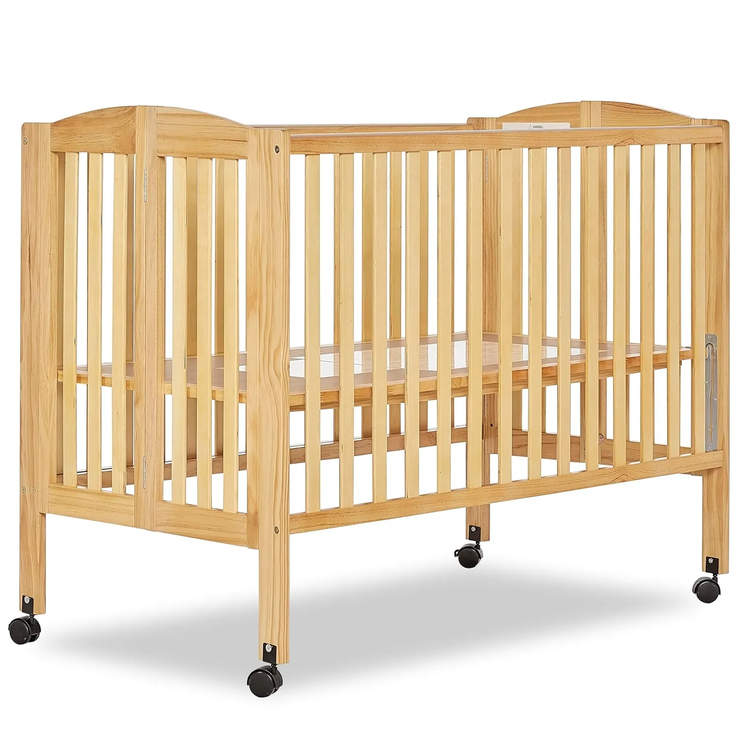 Dream On Me, Full Size 2-in-1 Folding Stationary Side Crib, Natural
