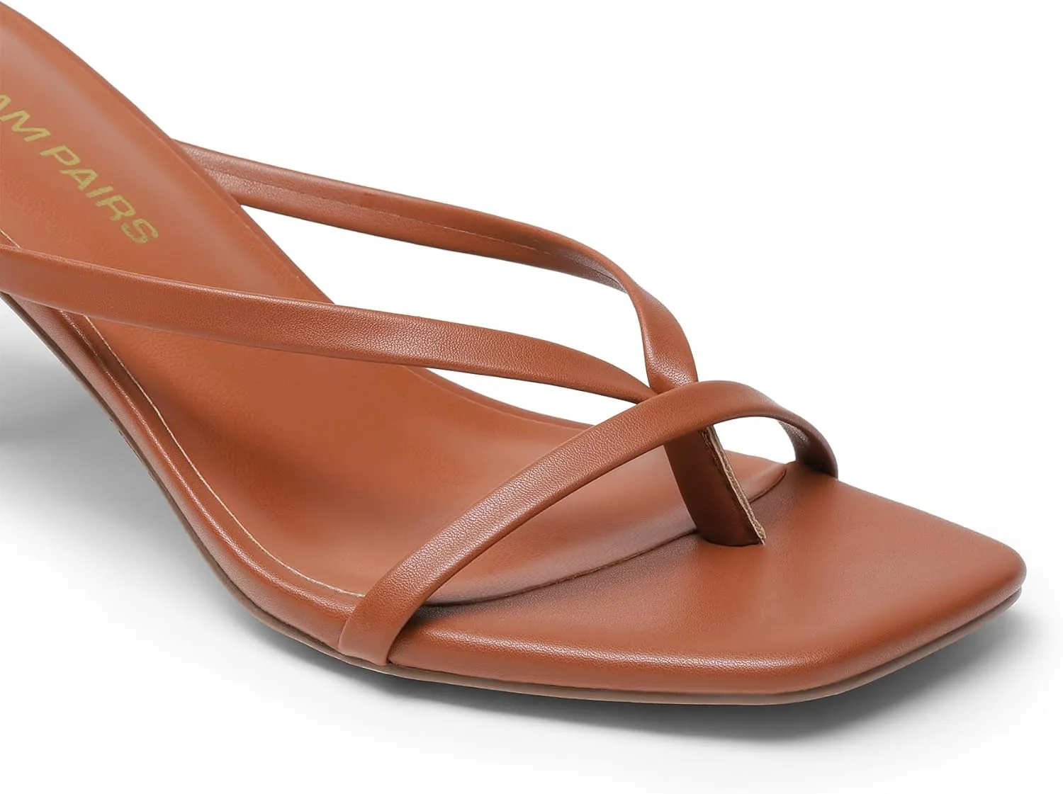 DREAM PAIRS Heels for Women Flip Flops Kitten Low Heels Open Square Toe Thong Heeled Sandals, Sexy Fashion Comfort Shoes for Party Casual Slides