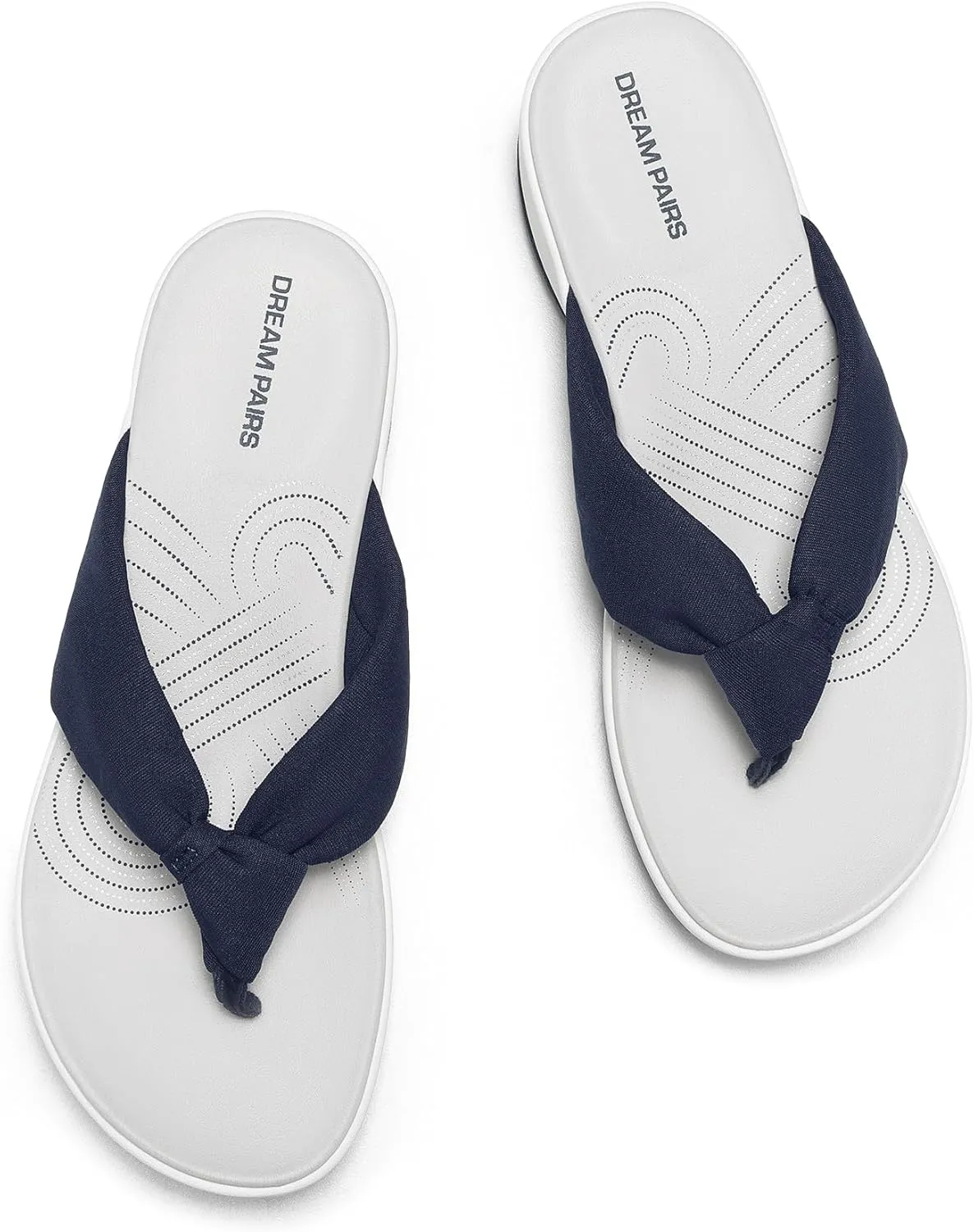 DREAM PAIRS Platform Flip Flops for Women Cushioned Thong Sandals with Soft Eva Foam Insole Lightweight Lycra fabric Comfort Dressy Slides Slippers for Summer Beach