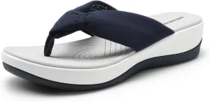 DREAM PAIRS Platform Flip Flops for Women Cushioned Thong Sandals with Soft Eva Foam Insole Lightweight Lycra fabric Comfort Dressy Slides Slippers for Summer Beach