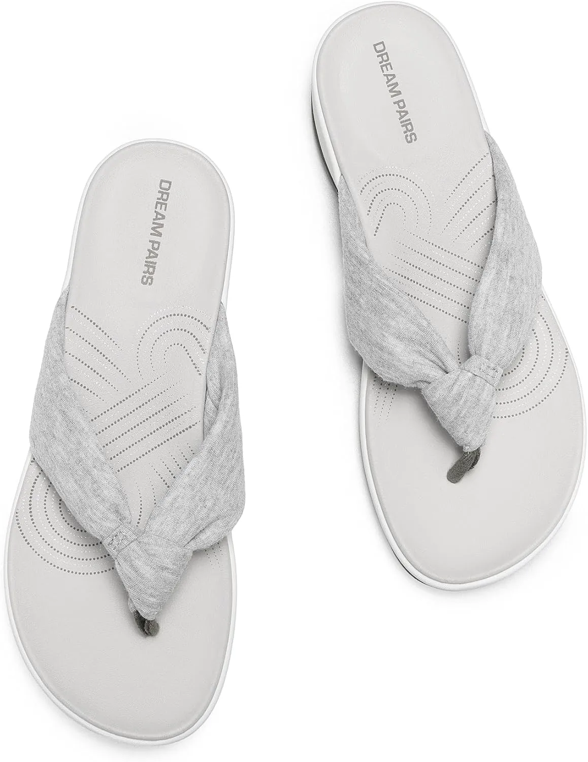 DREAM PAIRS Platform Flip Flops for Women Cushioned Thong Sandals with Soft Eva Foam Insole Lightweight Lycra fabric Comfort Dressy Slides Slippers for Summer Beach