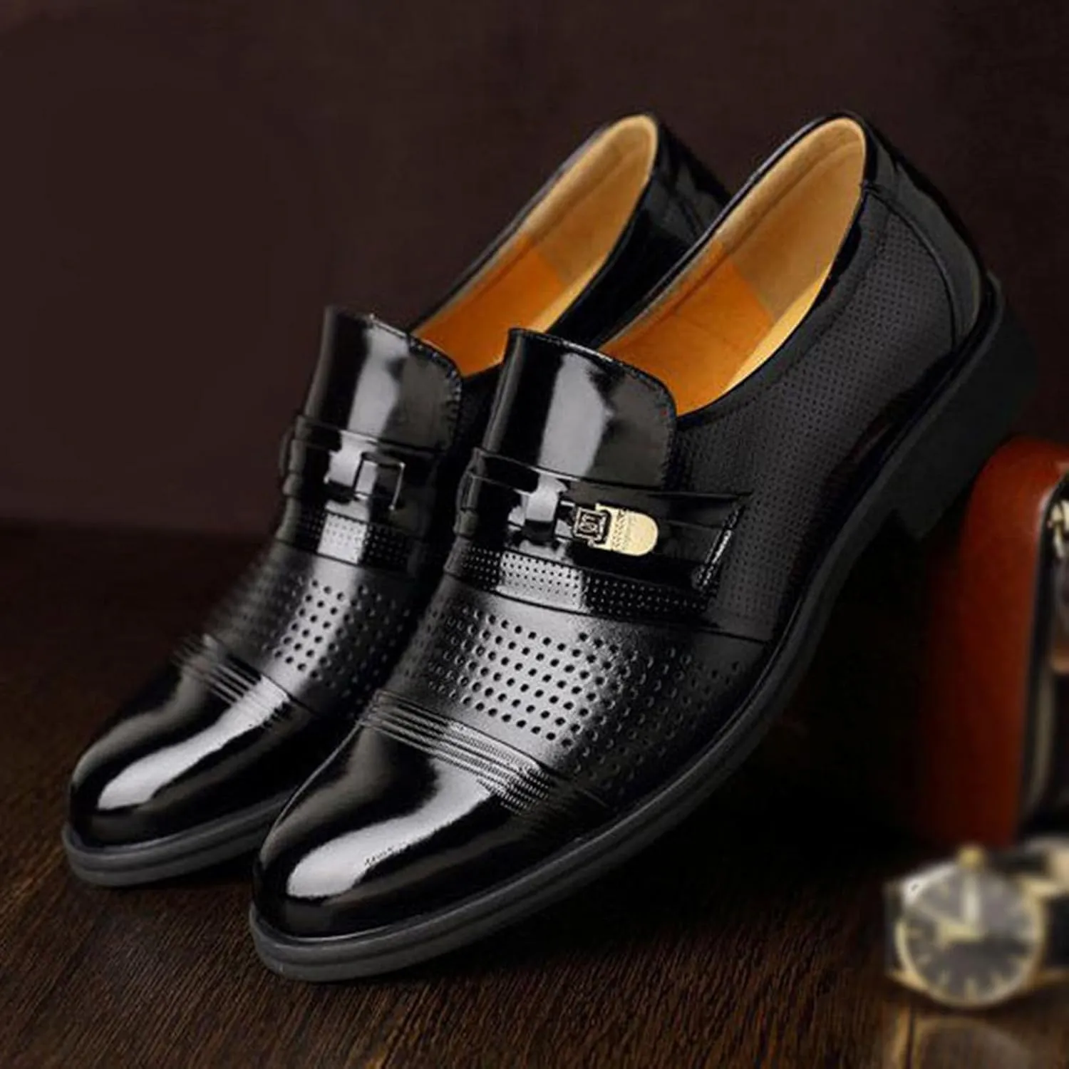 Dress Shoes for Men Classic Modern Men's Oxfords Formal Casual Business Wedding Work Comfortable Slip on Derby Shoes