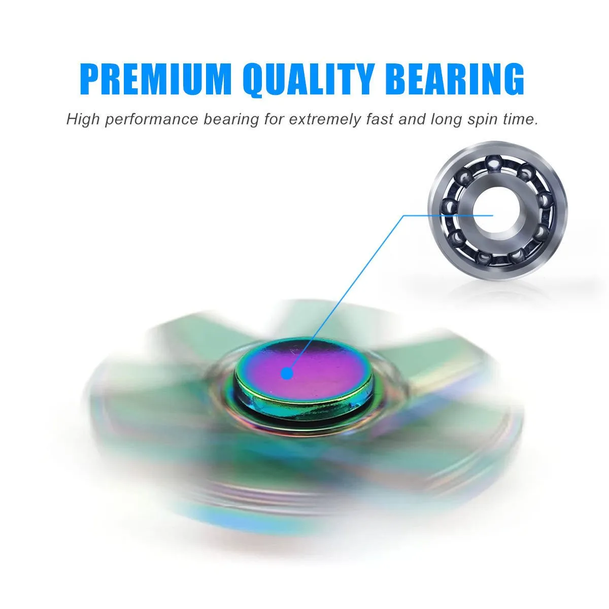 EDC Brass Tri-End Fidget Spinner