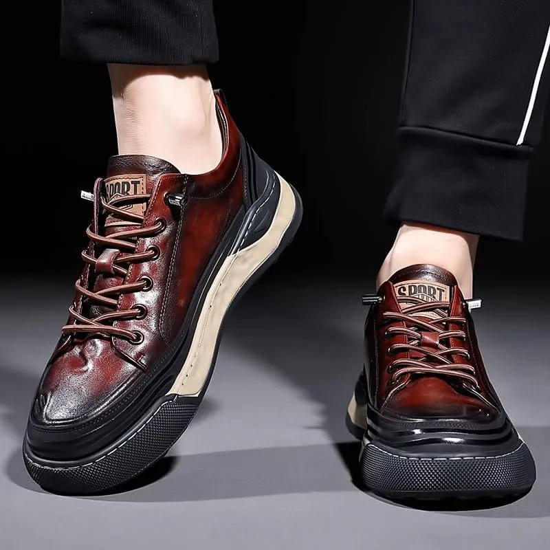 Elegant Men's Brogue Derby Shoes with Perforated Accents and Comfortable Leather Insole