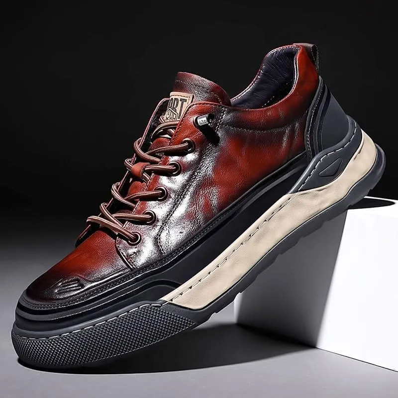 Elegant Men's Brogue Derby Shoes with Perforated Accents and Comfortable Leather Insole