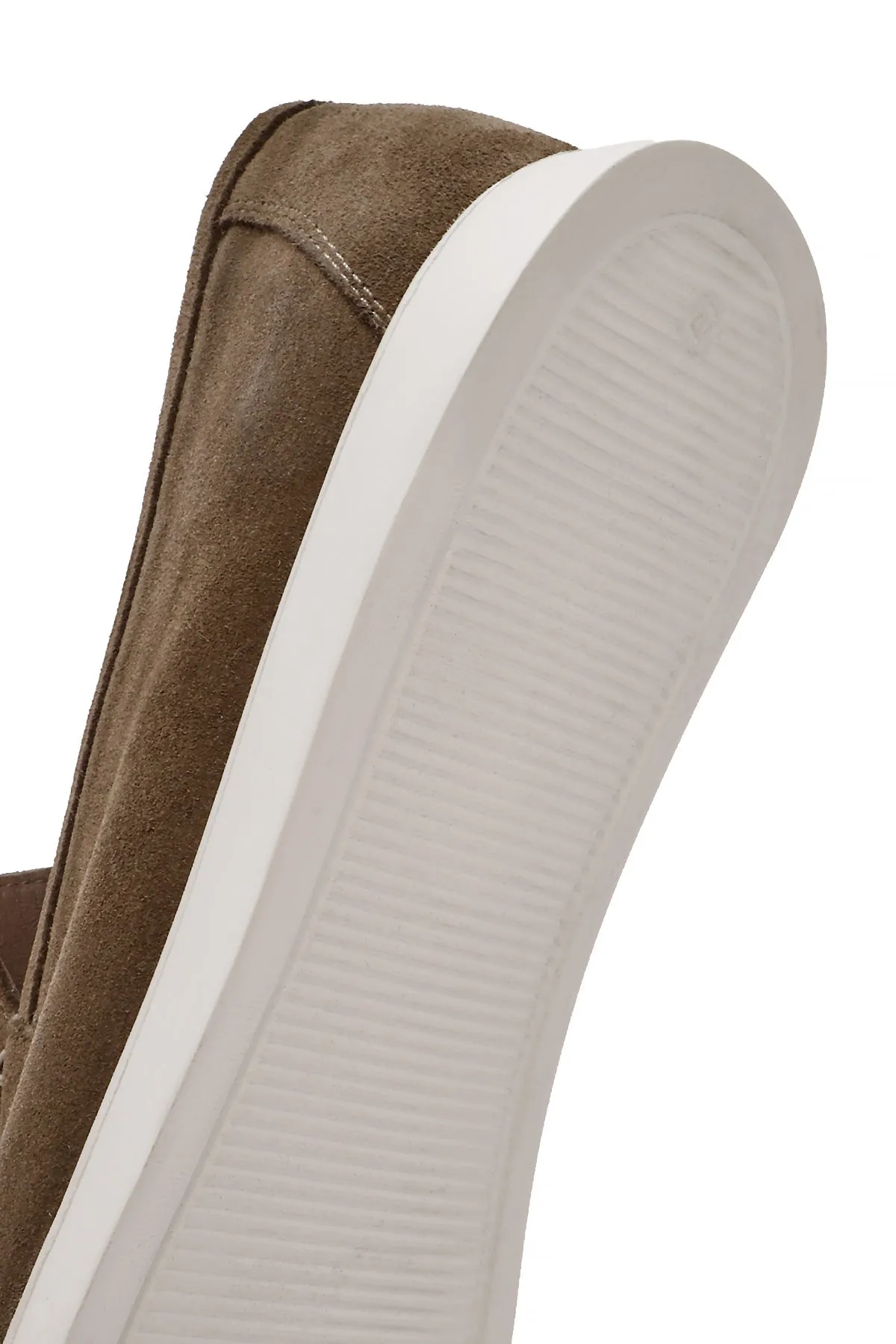 Erkek Bej Püsküllü Süet Deri Casual Loafer