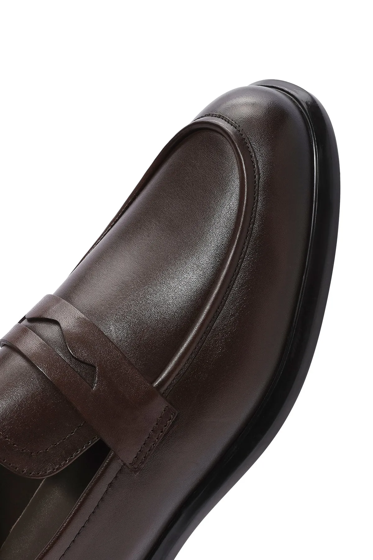 Erkek Kahverengi Deri Casual Loafer