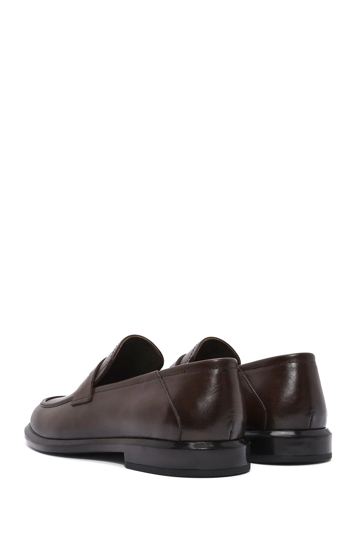 Erkek Kahverengi Deri Casual Loafer