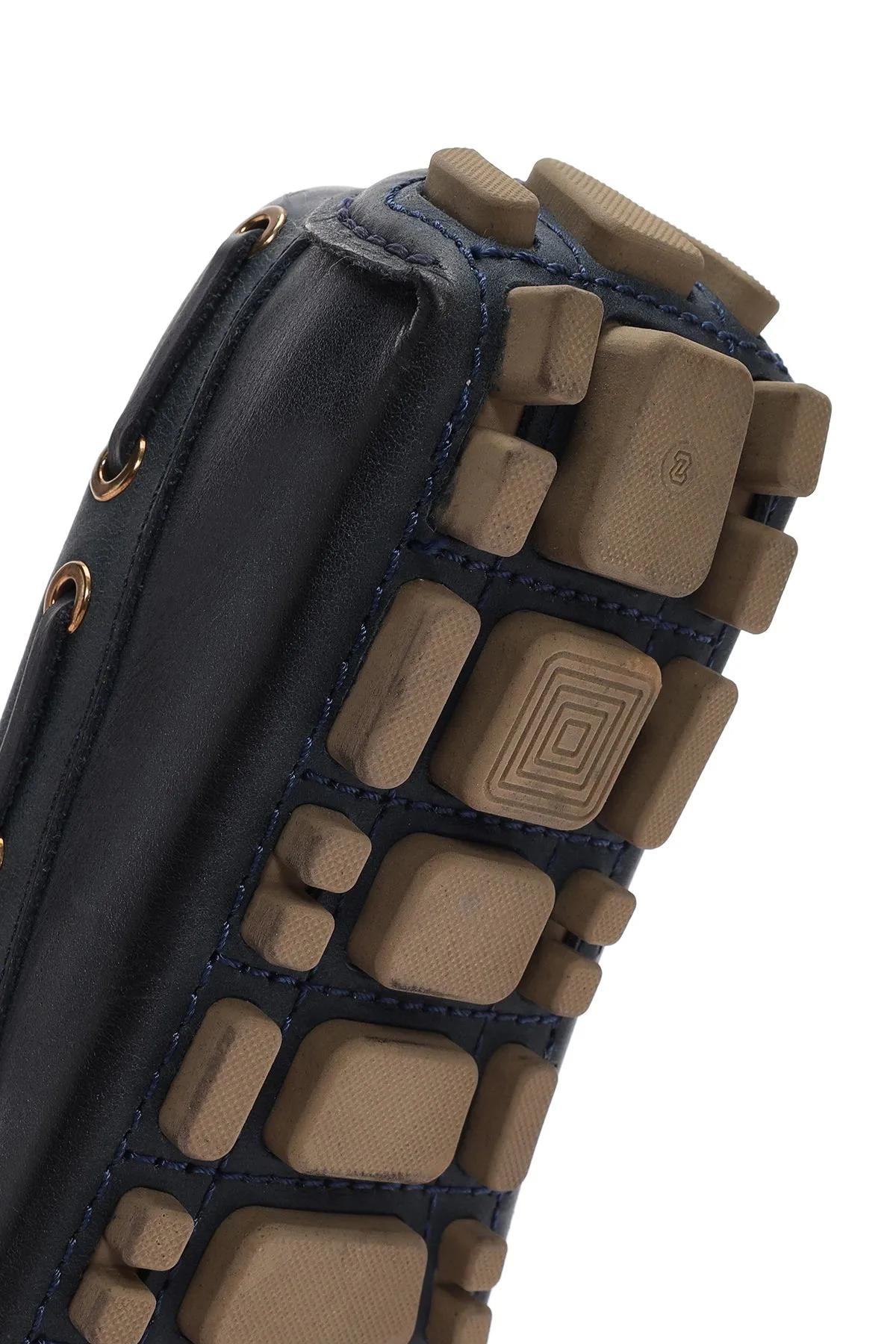 Erkek Lacivert Deri Comfort Loafer
