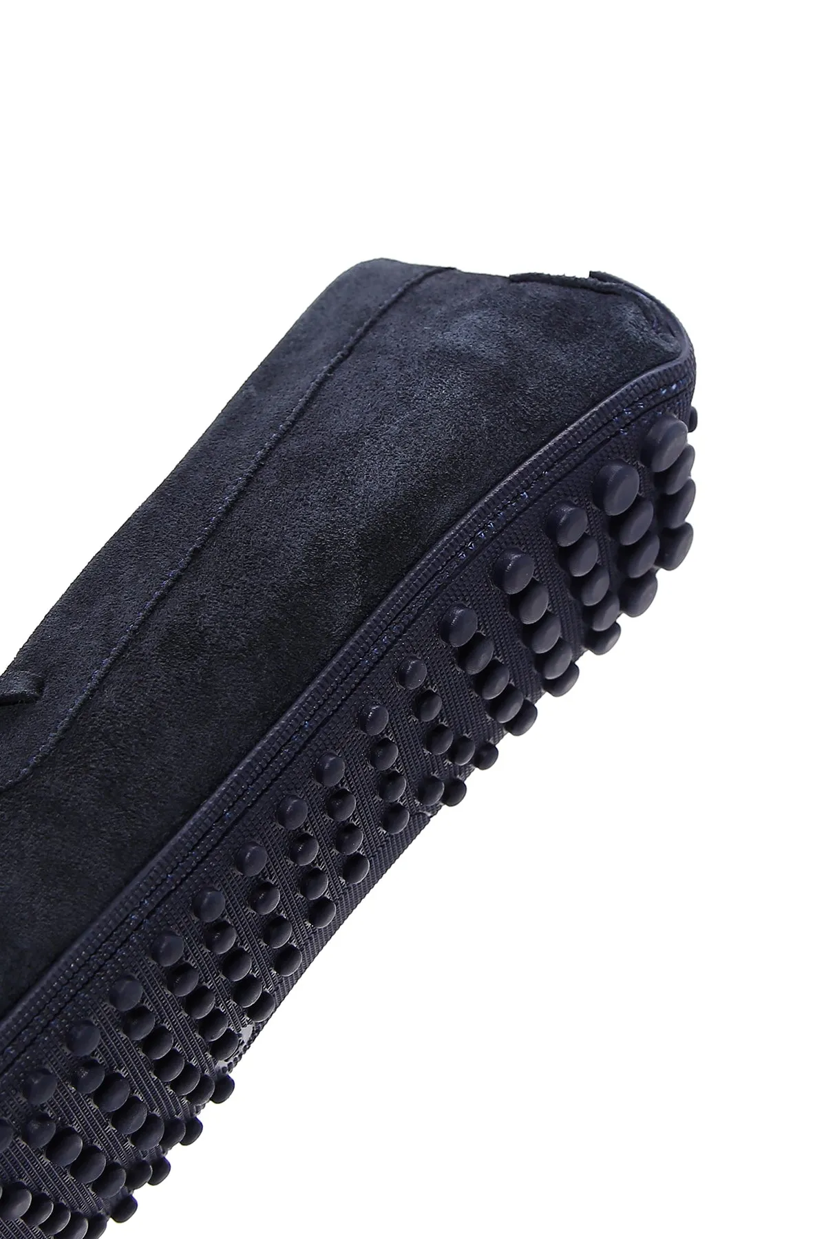 Erkek Lacivert Süet Deri Casual Loafer