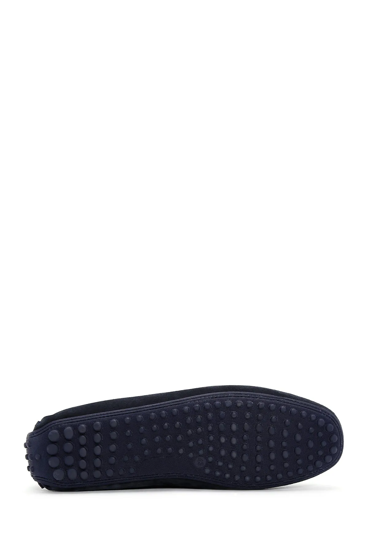 Erkek Lacivert Süet Deri Casual Loafer