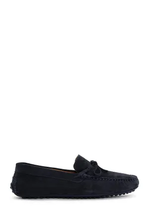Erkek Lacivert Süet Deri Casual Loafer