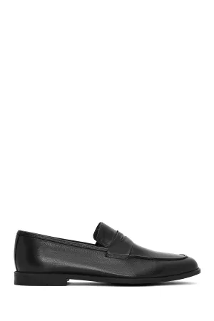 Erkek Siyah Deri Casual Loafer