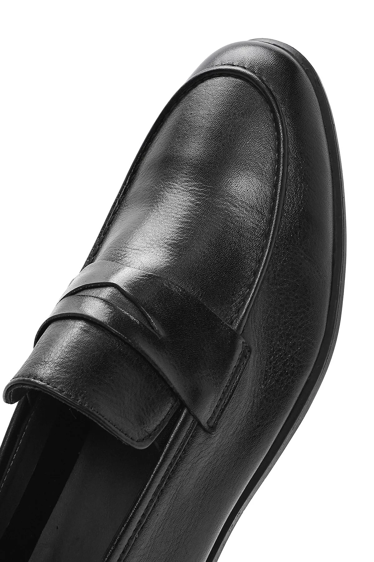 Erkek Siyah Deri Casual Loafer