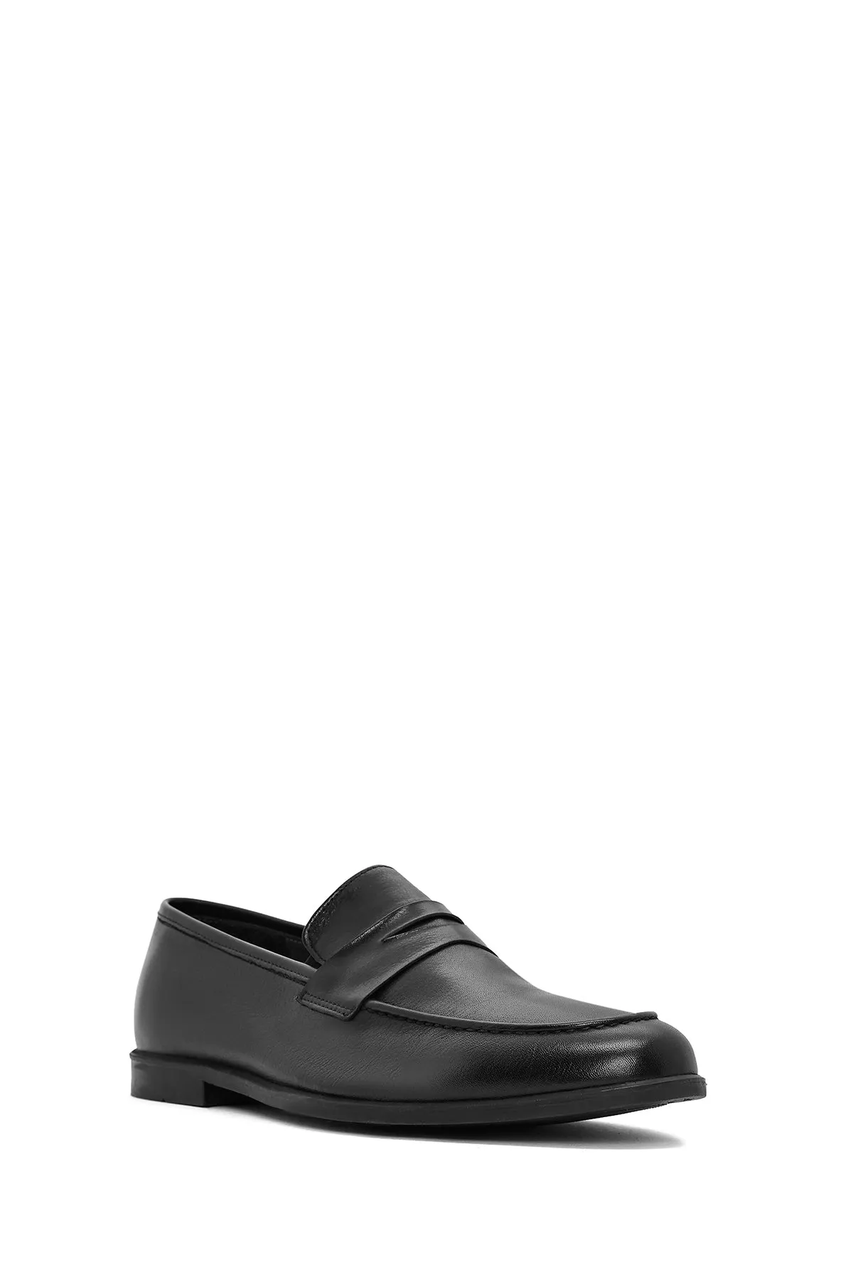 Erkek Siyah Deri Casual Loafer