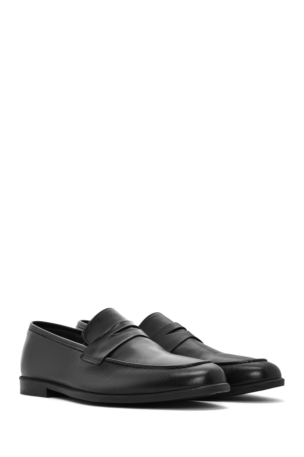 Erkek Siyah Deri Casual Loafer